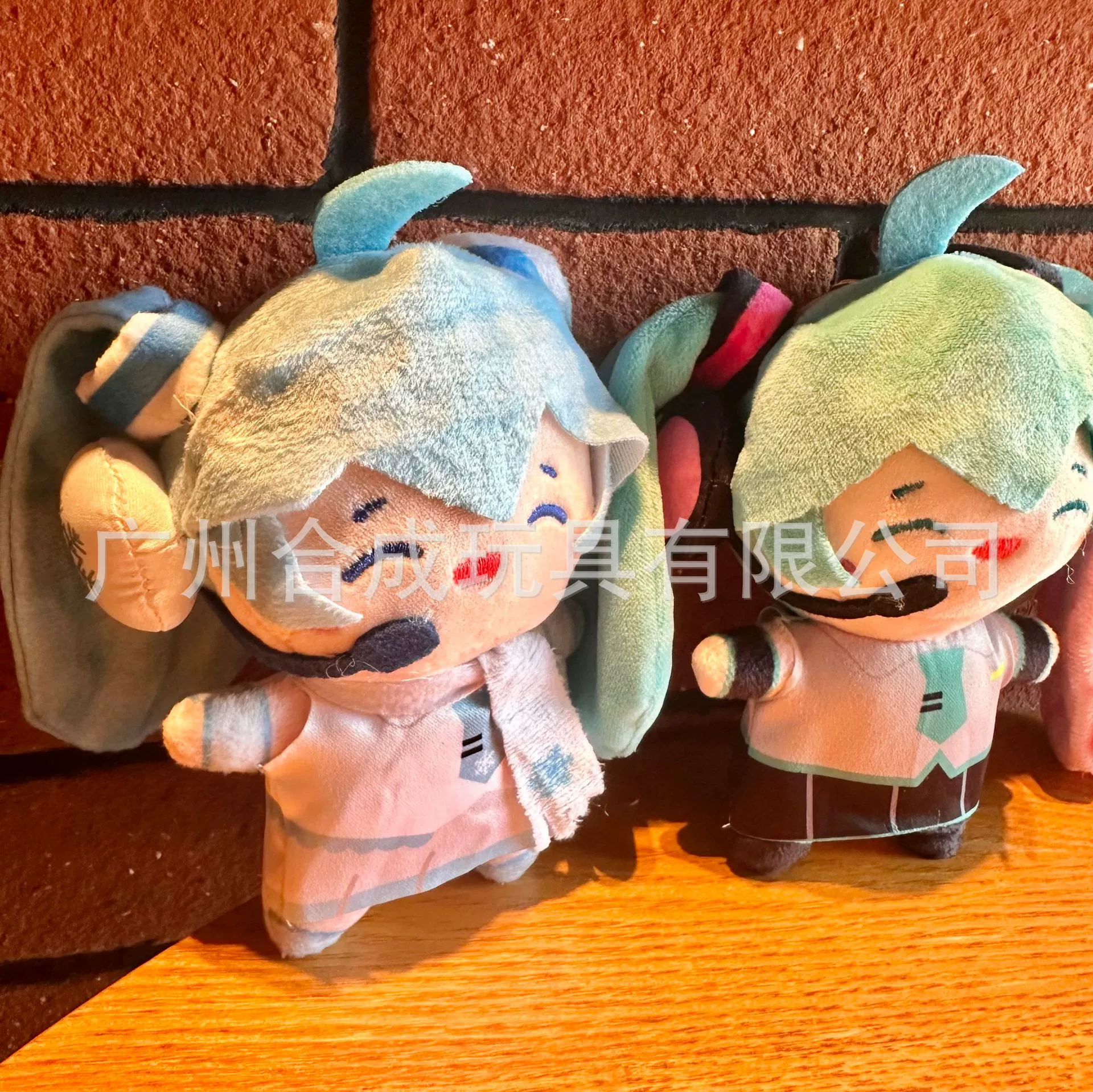 Cartoon headphones, plush keychain, Japanese doll, bag decoration, pendant