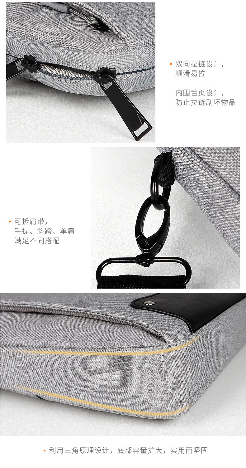 Wholesale single-shoulder portable laptop bags, waterproof briefcases, 131,415.6 inches, both men and women can print logos undefined