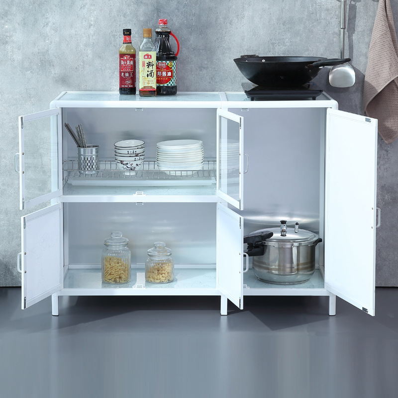 Estante multifuncional de cocina armario de almacenamiento de comedor simple armario de piso armario de horno armario de almacenamiento de olla