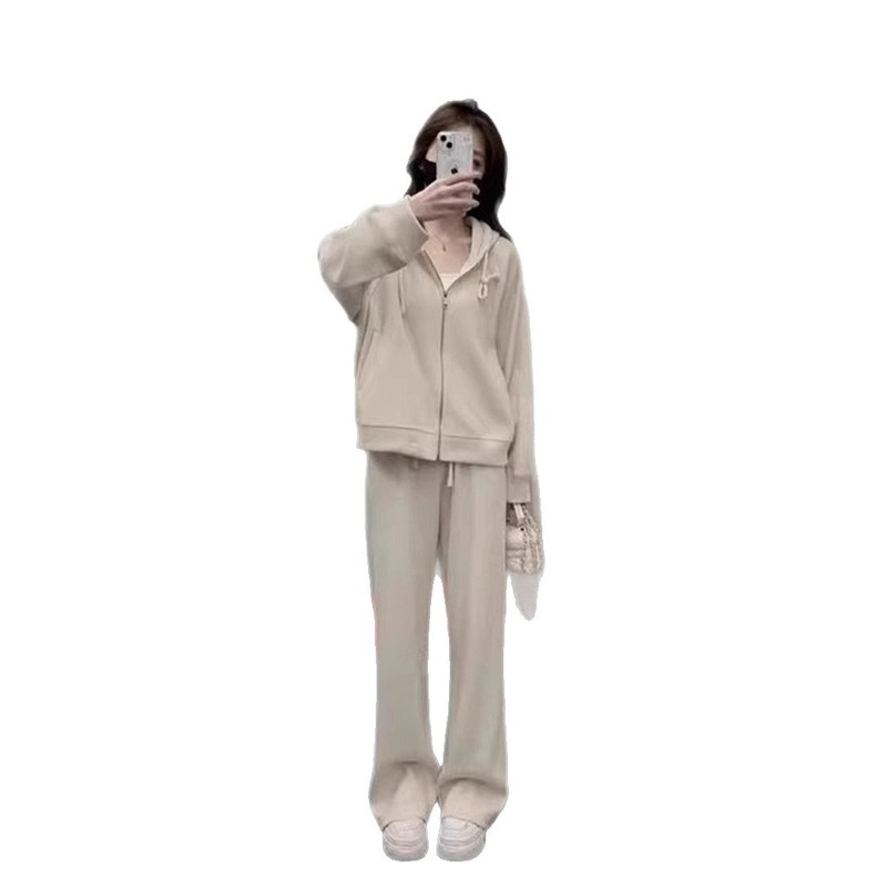 早秋季韩系一整套穿搭2025新款超火巨好看卫衣运动休闲两件套装女|undefined
