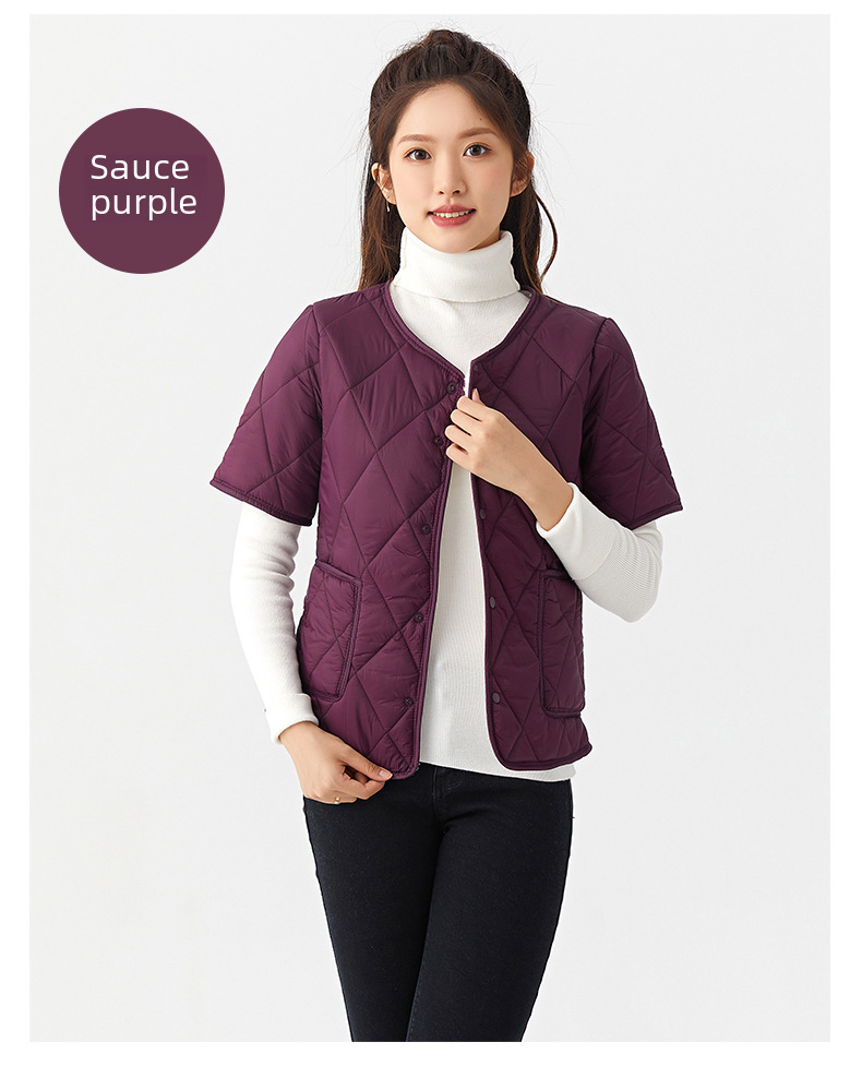 Varm vinterjacka för damer med fleecefoder för äldre kvinnor_voghion.com