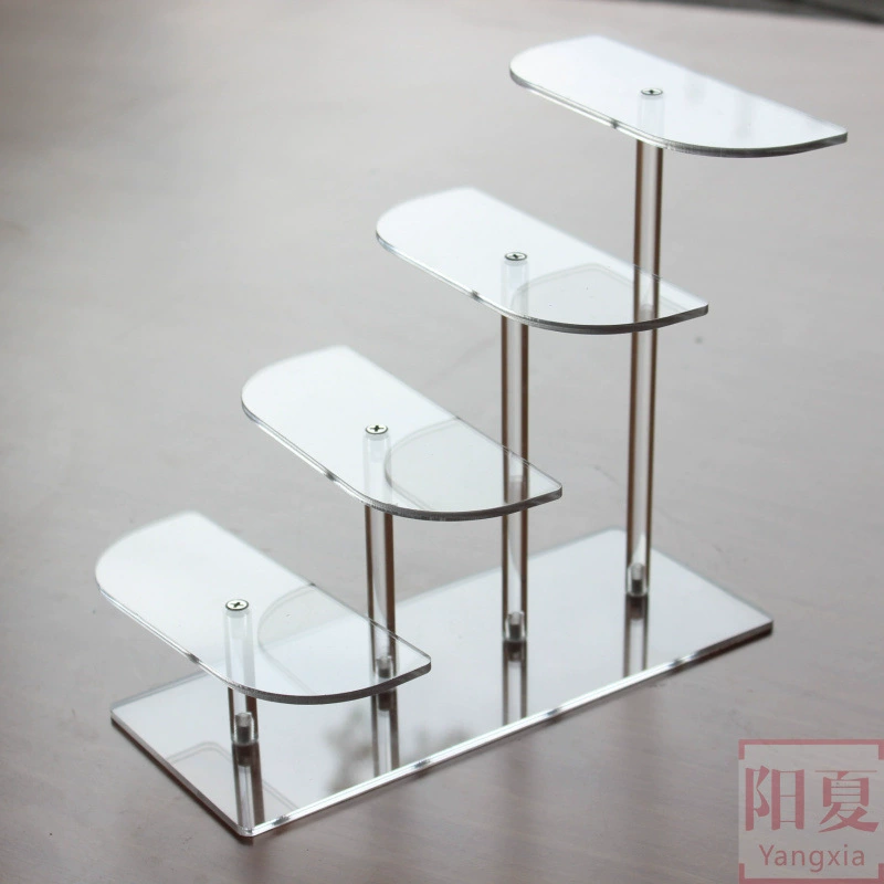 Акриловая прозрачная многослойная подставка для очков ручной работы, подставка для косметики, подставка для мелких товаров, подставка для браслетов с короной