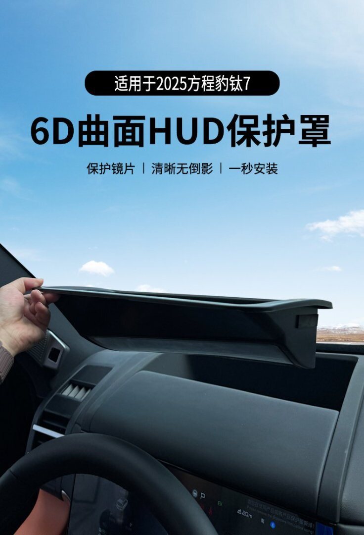 Equation Leopard Titanium 7 Flash Charge Hud Head-Up Display Protective Cover Upgrade 6D Curved Screen Ultra-Clear Dustproof Protective Cover Modification