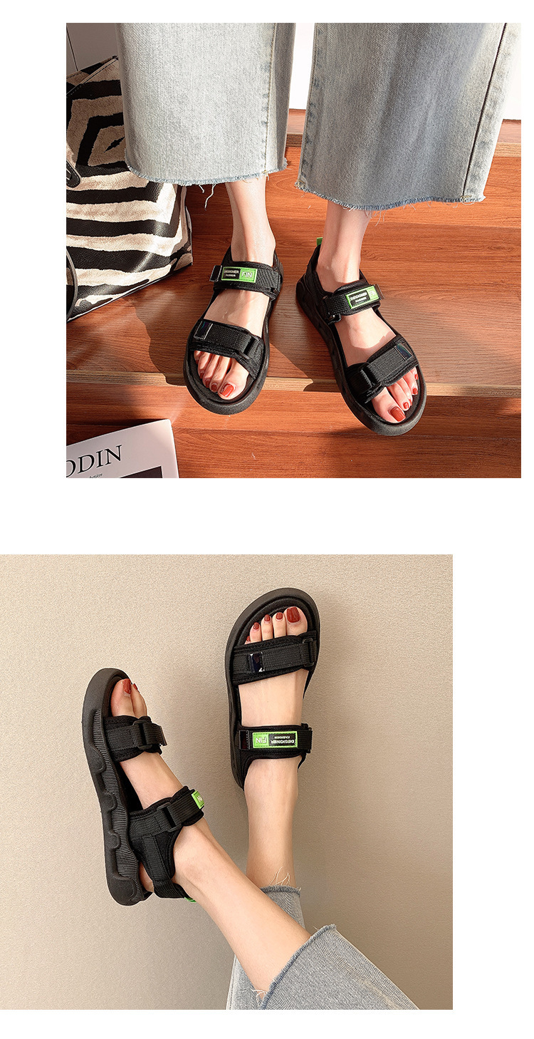 Sandali scorrevoli da donna Pantofole da piscina in pelle da spiaggia in gomma ad asciugatura rapida_voghion.com