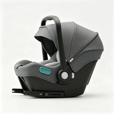 Car child safety seat Seat, Basket-Style Portable One-Touch - 3ci-size-certificationece-r12904-european-union-e57security-standard-3rd-generation-safety-basket-gray-isofix-interface-5-seconds-to-install