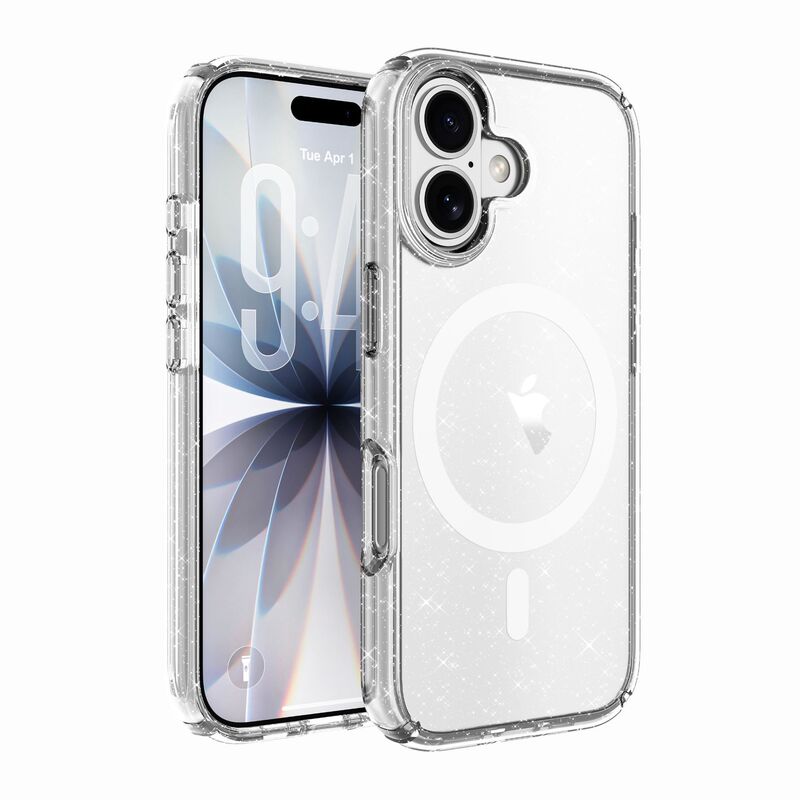 Defender Magnetic Apple Magesafe Anti-Fall Iphone17Promax17Air Transparent Glitter Phone Case