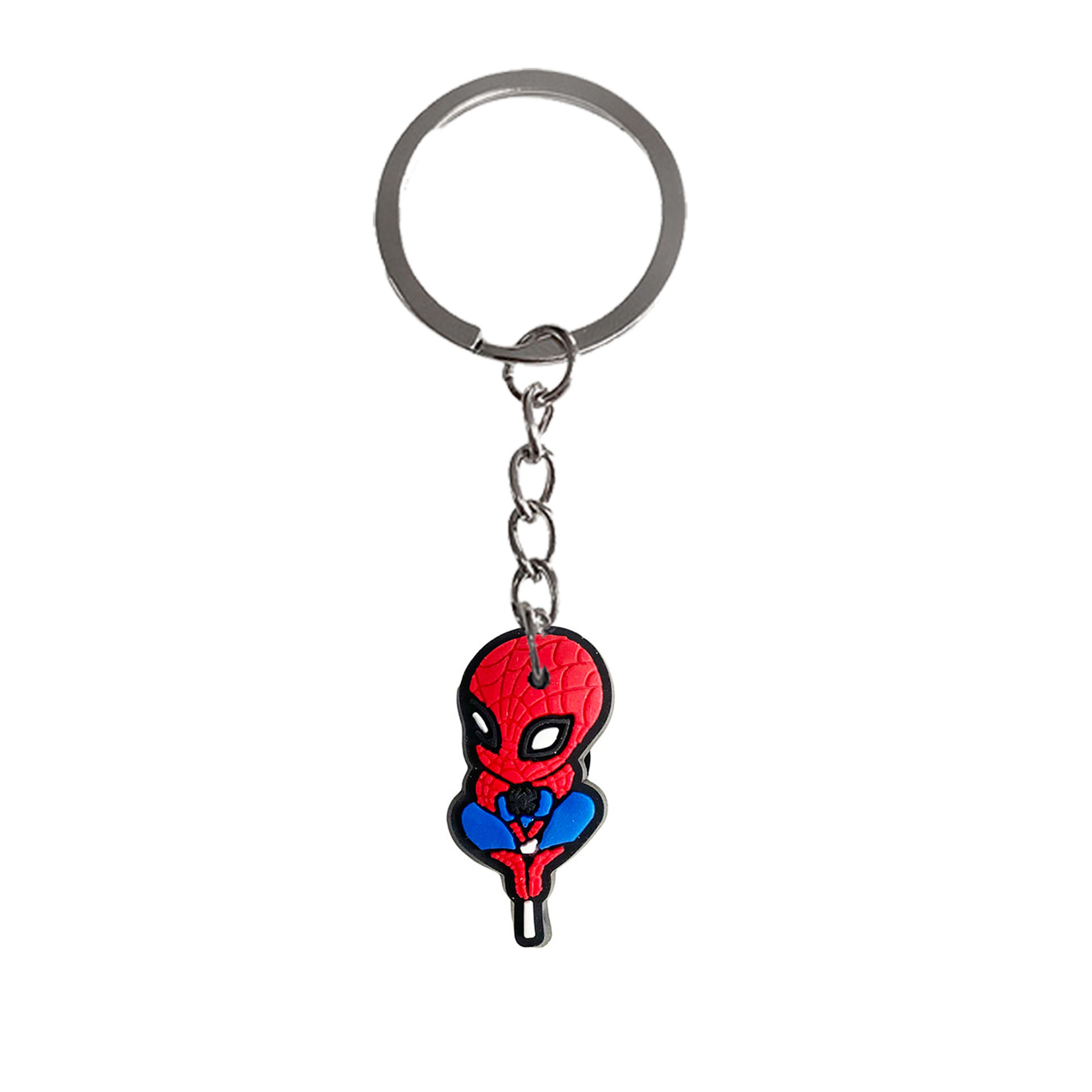 Spider-Man llavero adornos PVC de goma suave llavero accesorios DIY llavero pequeño regalo llavero colgante