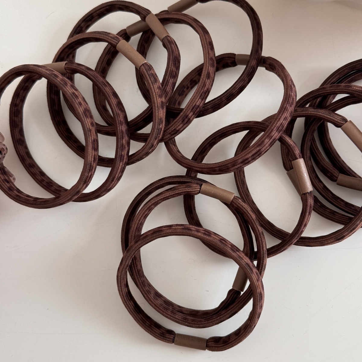 brown Leopard Print Basic Rubber Band Hair Band High Elastic Hair Rope for Girls