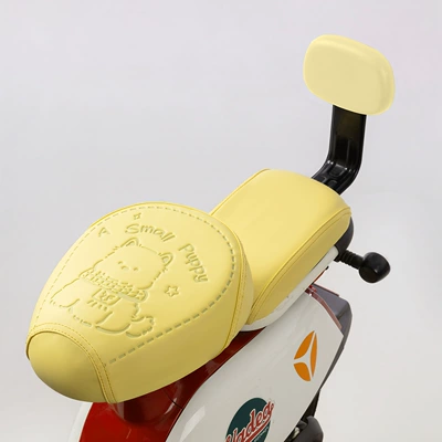Electric car cushion – with Yadea, Tailg, and Aima - yellowfront-and-rear-backrest-cover
