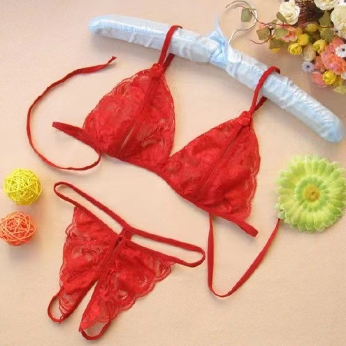 Miniature Silicone Doll Small Clothes Sexy Three-Piece Bra and Panties Set Erotic Novelty Textured Bra