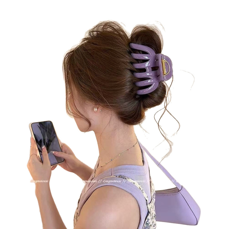 髪の量が大きい女性用カボチャクリップ 2025 新しいハイエンドサメクリップ後頭部ヘアクリップ帽子夏|undefined