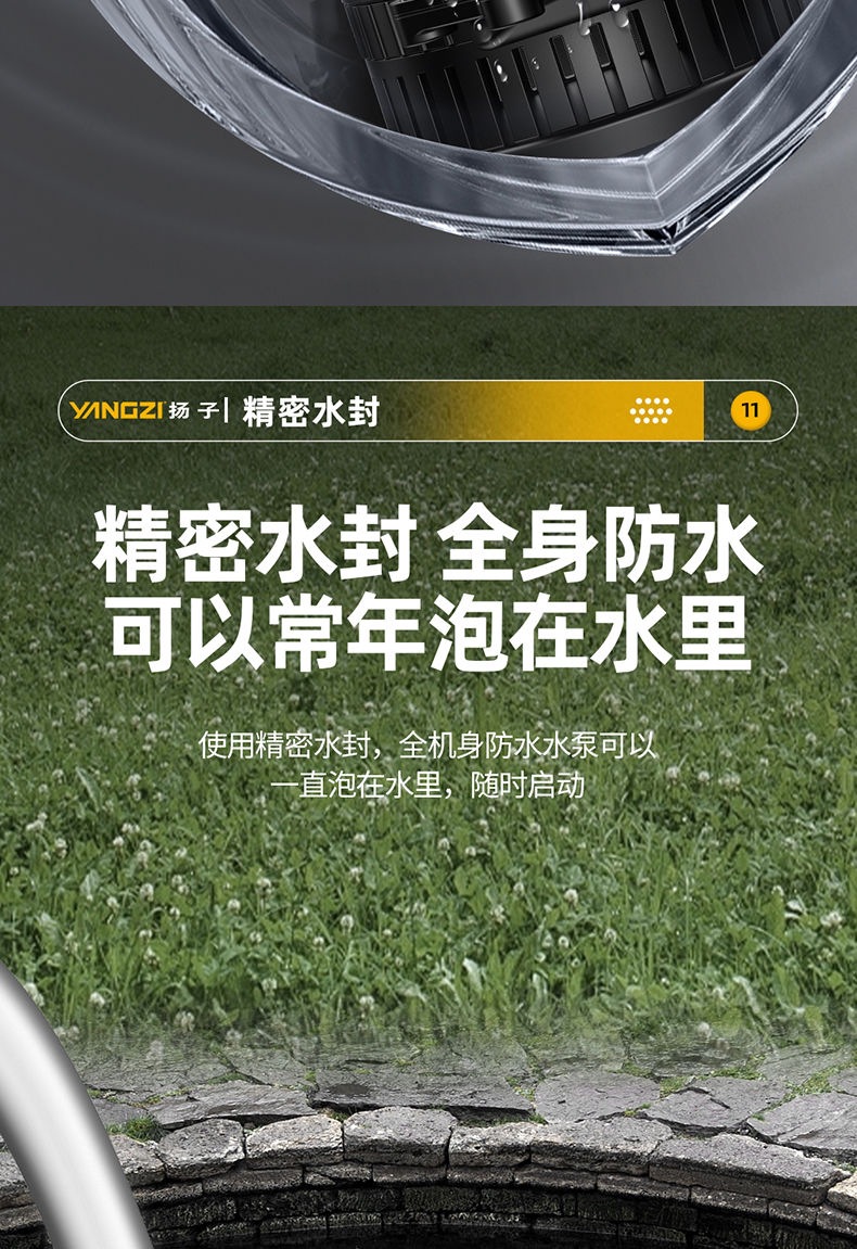 Yangzi Dc Submersible Sewage Cutting Pump 12V/24V/48V/60V Universal Electric Battery Car Water Pump 2