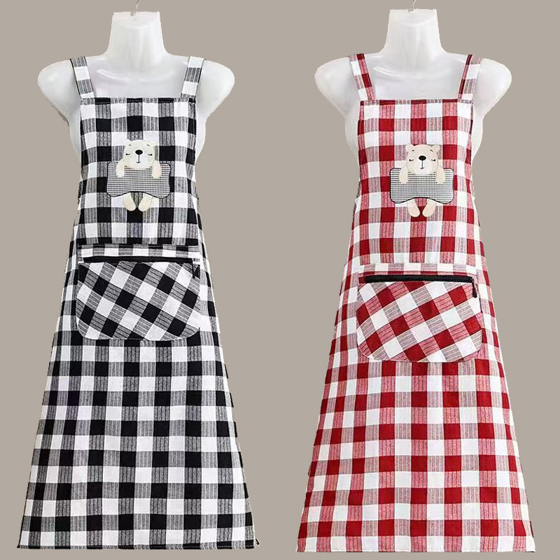 キッチン家庭料理用の長いエプロン、通気性のある防汚つなぎ服、仕事用の耐摩耗性作業服、大人用の新しいエプロン|undefined