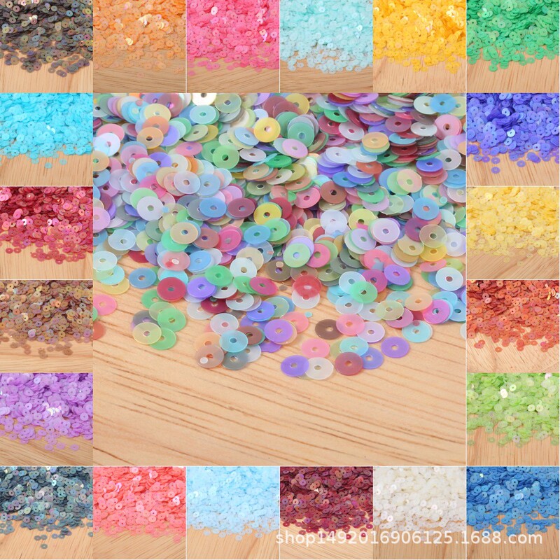 2/3/4mm dumb luster round middle hole A- grade sequins French embroidery PET hand-stitched DIY jewelry accessories beads 2/3/4mm dumb luster round middle hole A- grade sequins French embroidery PET hand-stitched DIY jewelry accessories beads