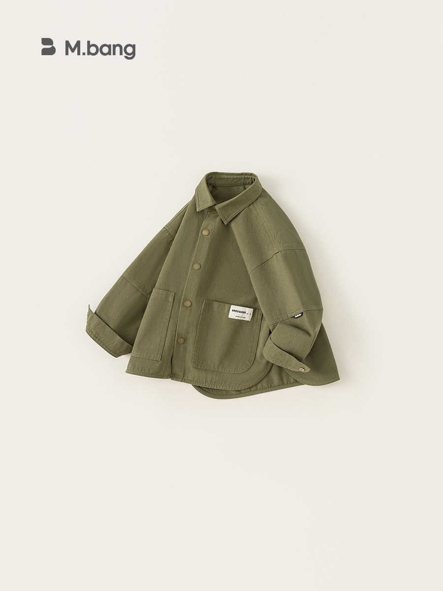 Yoobao ropa infantil para niños de otoño 2025 nueva chaqueta infantil primavera y otoño abrigo casual camisa de manga larga retro