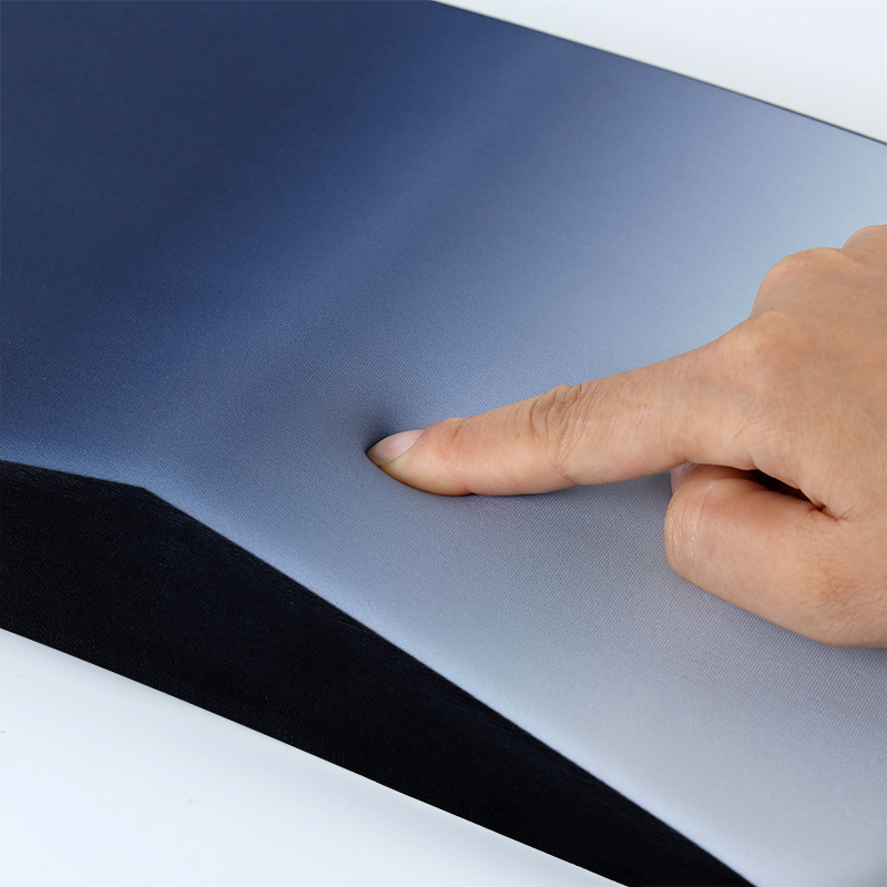 Alfombrilla de ratón de espuma viscoelástica con base de silicona, antideslizante, para escritorio, oficina, de alta calidad, con diseño de seda de leche