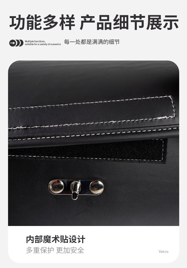 Motorcycle Tail Box Bag, Retro Rear Seat Bag, Electric Scooter Hard Shell Waterproof Rear Box, Large Capacity Trunk