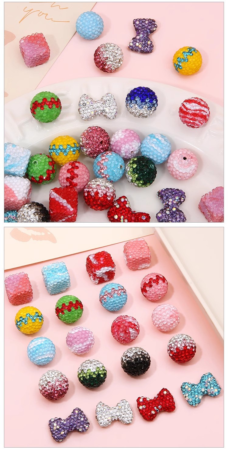 1 Piece Soft Clay Rhinestones Ball display picture 1