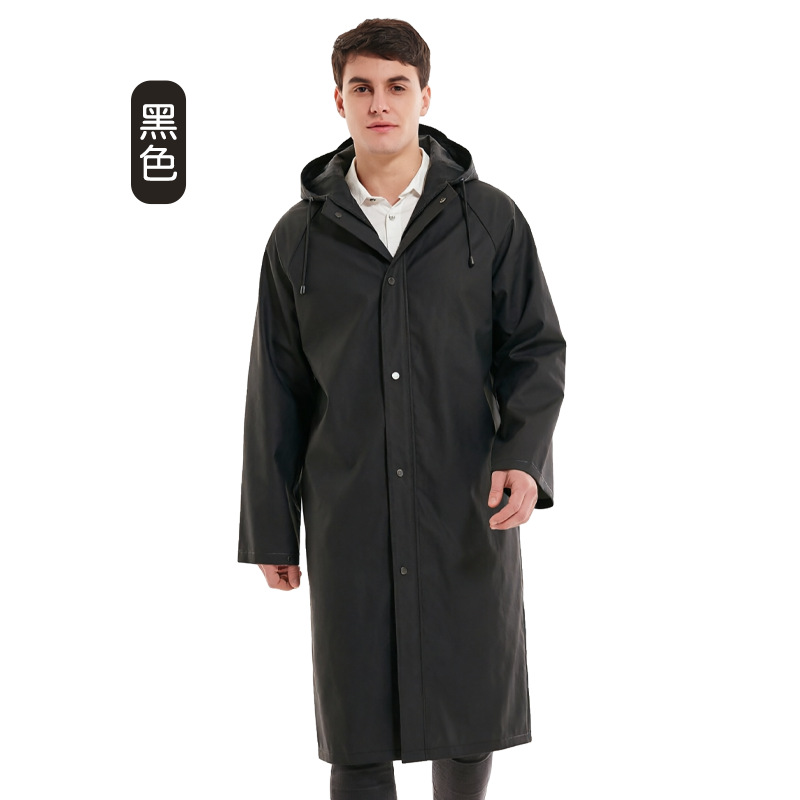 Impermeable Largo para Adultos de EVA, Reutilizable, para Exteriores y Viajes