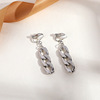 Advanced ear clips with tassels, high quality retro earrings, no pierced ears, light luxury style, wholesale