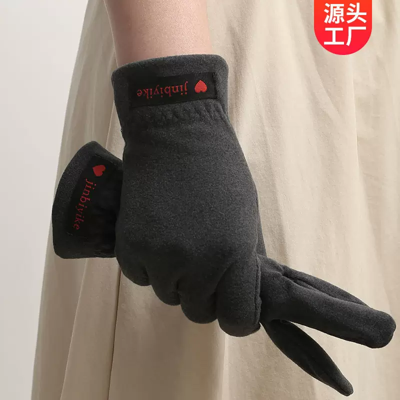 厂家直销男女触屏手套秋冬季开车防漏风加绒户外骑行全指防寒批发