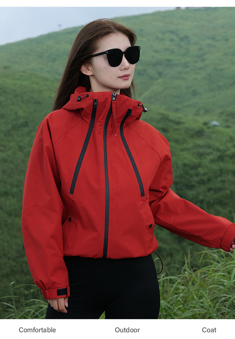 Soft Shell Hiking Jacket Windproof Waterproof Three-in-one_voghion.com