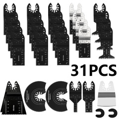 31ピースセットコンビネーションソーブレードユニバーサルソーブレードセット多目的電動工具アクセサリーユニバーサルトリミングマシン