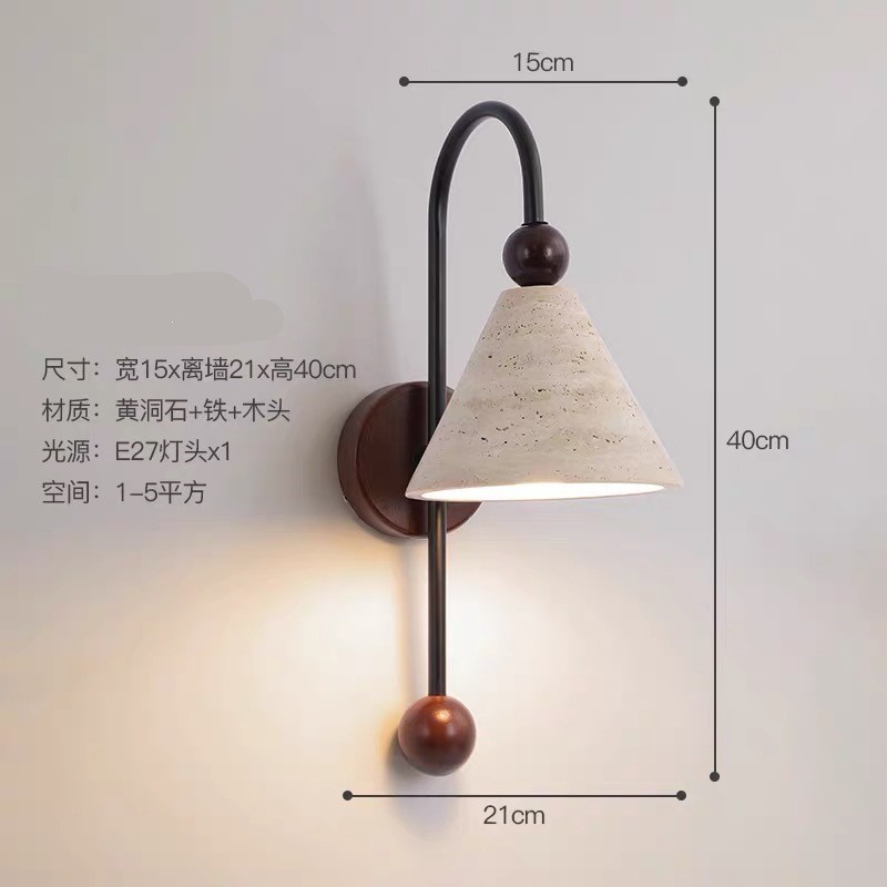 estilo japonés retro cabecera de cama agujero amarillo lámpara de pared de piedra silenciosa balcón sala de estar sofá TV pared de fondo escalera lámpara pasillo