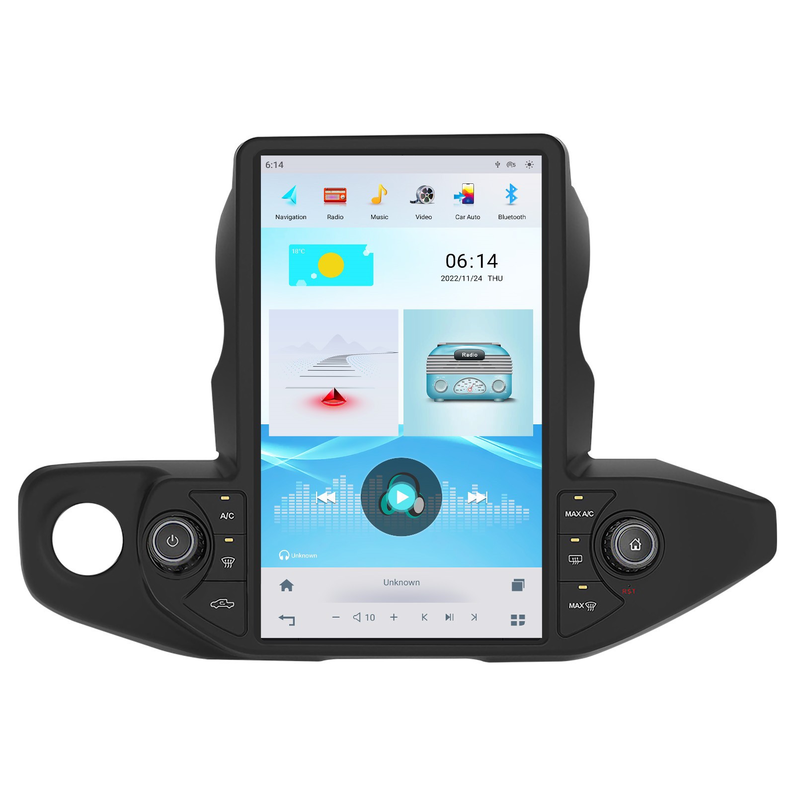 Car Smart Navigation Android Screen for Jeep Wrangler 2018-