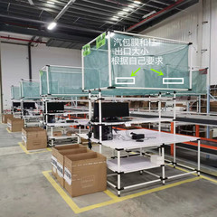 電気商倉庫包装台包装出荷検査仕分け台リーン管包装テーブル再確認台ネットポケット操作台