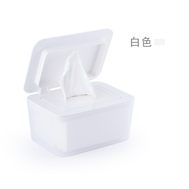 Caja de pañuelos húmeda de plástico portátil multifunción TV escritorio inodoro caja de pañuelos de coche con tapa