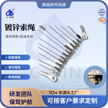 批發定制不銹鋼鋼絲繩鍍鋅鎖扣安全繩配魚眼端子燈具燈飾保險索繩