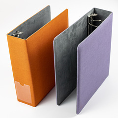 PU three-hole D-type folder expandable file photo ticket organizer hole clip card album document folder