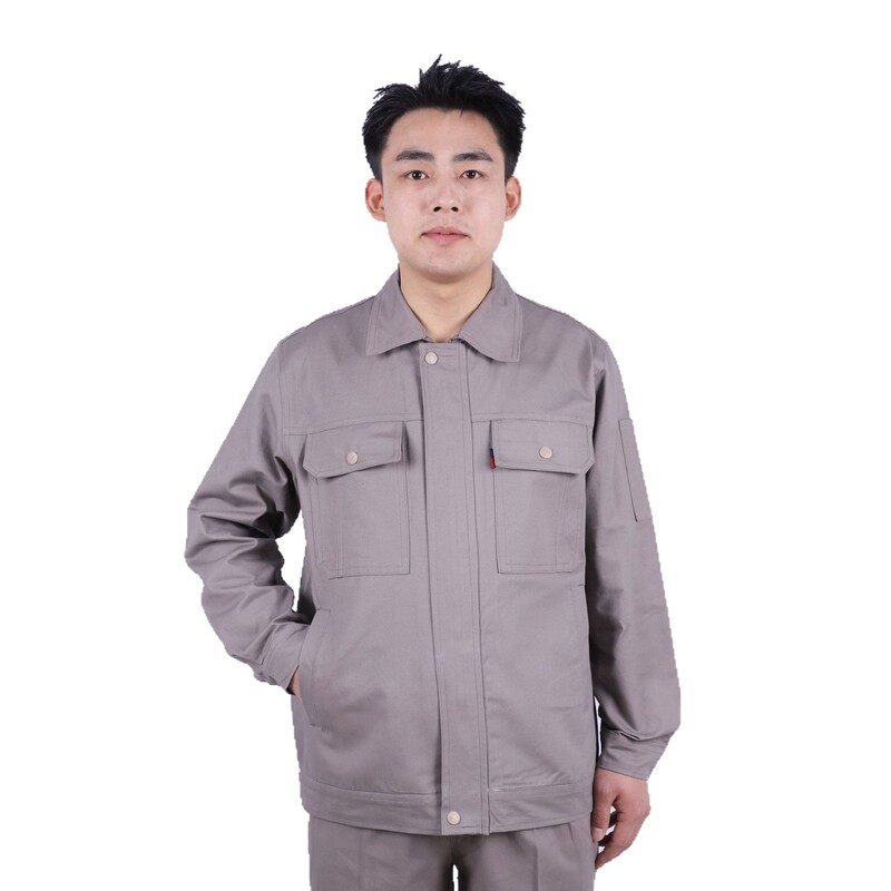 純綿作業服 メンズ 春秋セット 汚れに強く耐摩耗性 電気溶接服 快適で通気性のある機械修理工場作業服 労働保護服|undefined