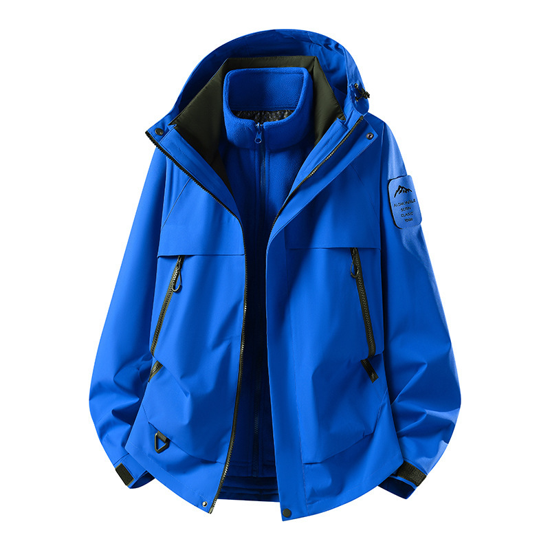 Outdoor unisex 3-in-1 jacket set, sports jacket, mountaineering jacket, windproof and waterproof jacket for men
