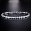 Tennis zirconium, universal bracelet suitable for men and women, fashionable jewelry, brand accessory, 4.0mm, city style, simple and elegant design, wholesale