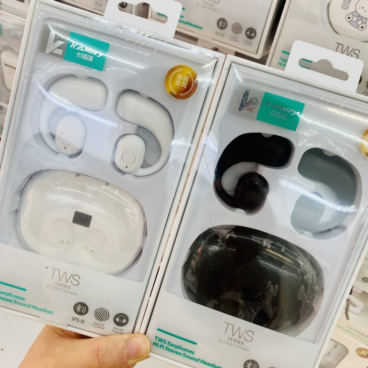 Auriculares Bluetooth, nuevos teléfonos inteligentes colgantes, auriculares Bluetooth, adecuados para teléfonos Android al por mayor