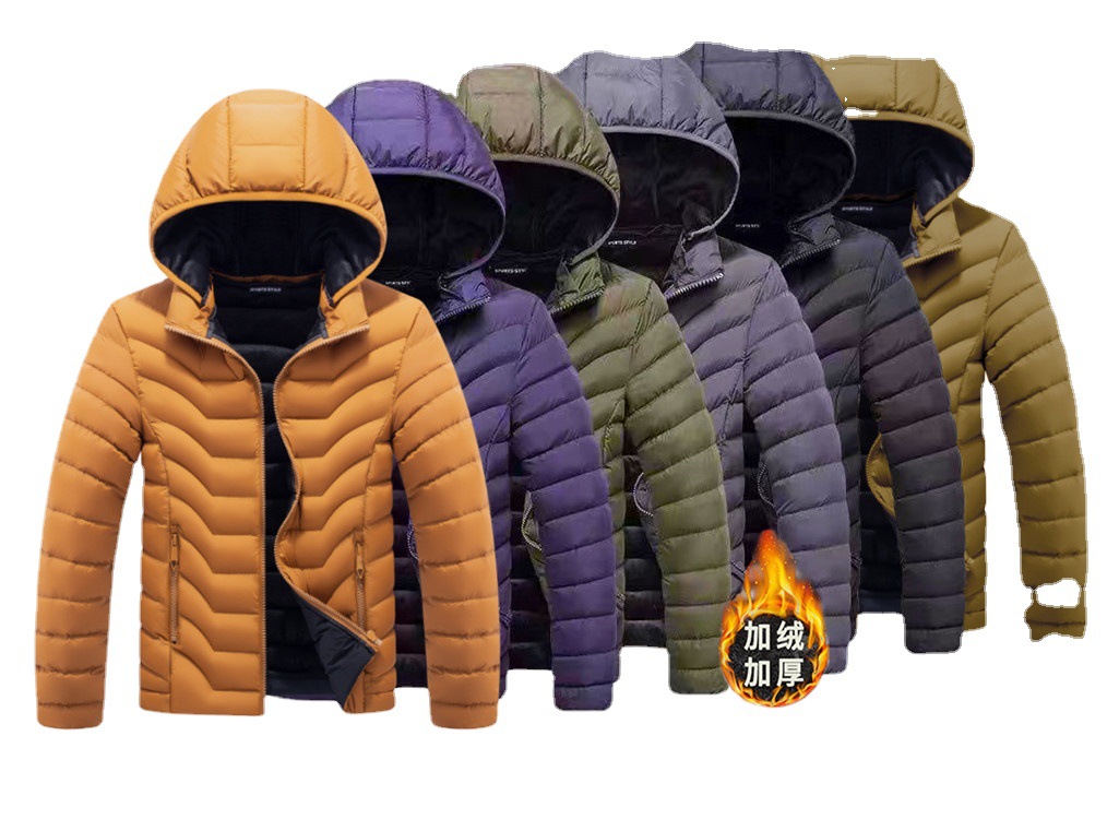 Chaqueta de algodón acolchada transfronteriza para hombres de invierno forrada de lana más tamaño para hombres de costilla abrigo de algodón acolchado raqueta abrigo de algodón acolchado fábrica al por mayor 86306