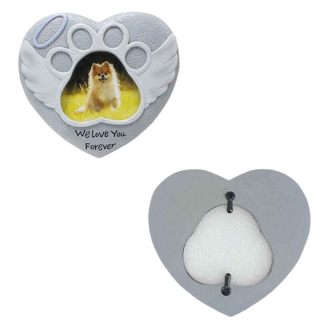 Pet Memorial Stone for Dog or Cat Sympathy Gift Outdoor Display Graveyard Mark Dog Heart Shape Outdoor Tombstone