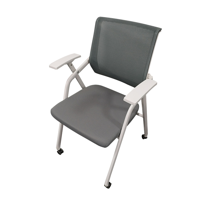 Silla de entrenamiento silla plegable blanca simple moderna con tablero de escritura Silla de conferencia de oficina Silla de computadora silla ergonómica image 8