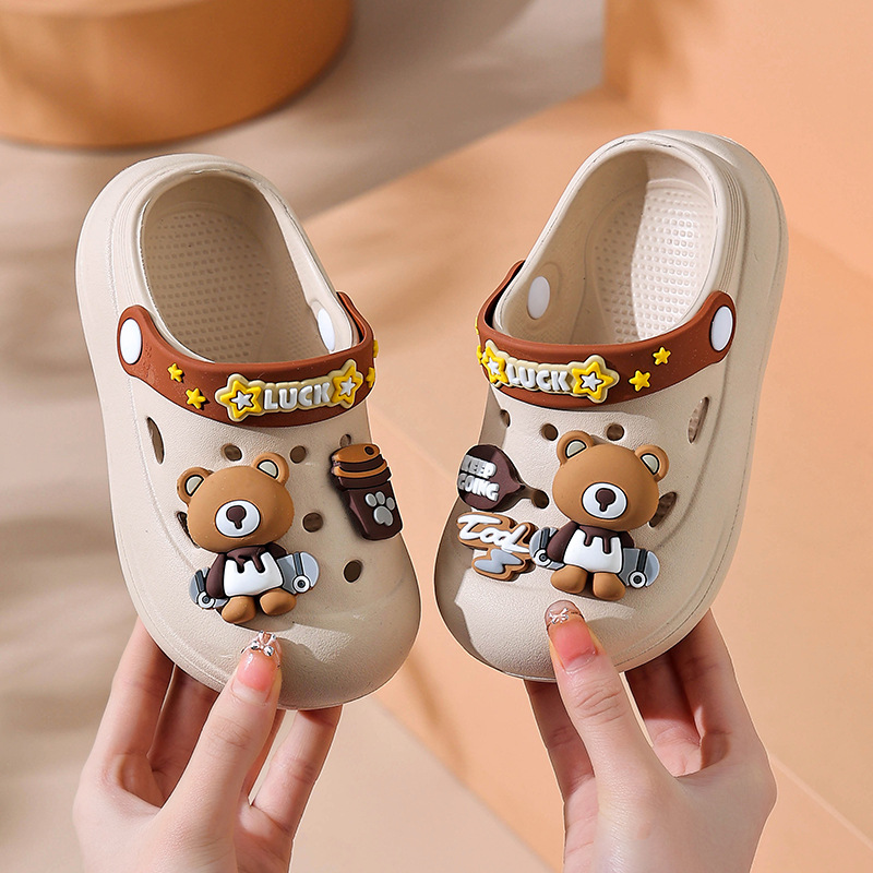 Eva Children's Lightweight Slippers for Boys, Summer Outdoor Non-Slip Home Slippers, Soft-Soled Non-Slip Slippers for Girls, Baby Closed-Toe Clogs
