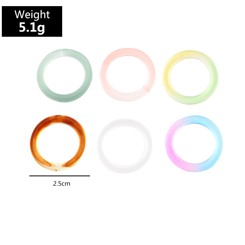 Wholesale Contrast Color Resin Ring display picture 1