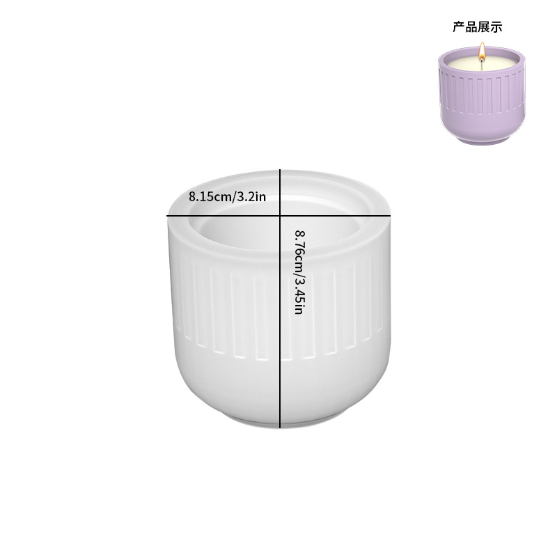 3 DIY cemento vela taza en maceta molde de silicona ins estilo simple botella redonda con tapa tarro epoxi