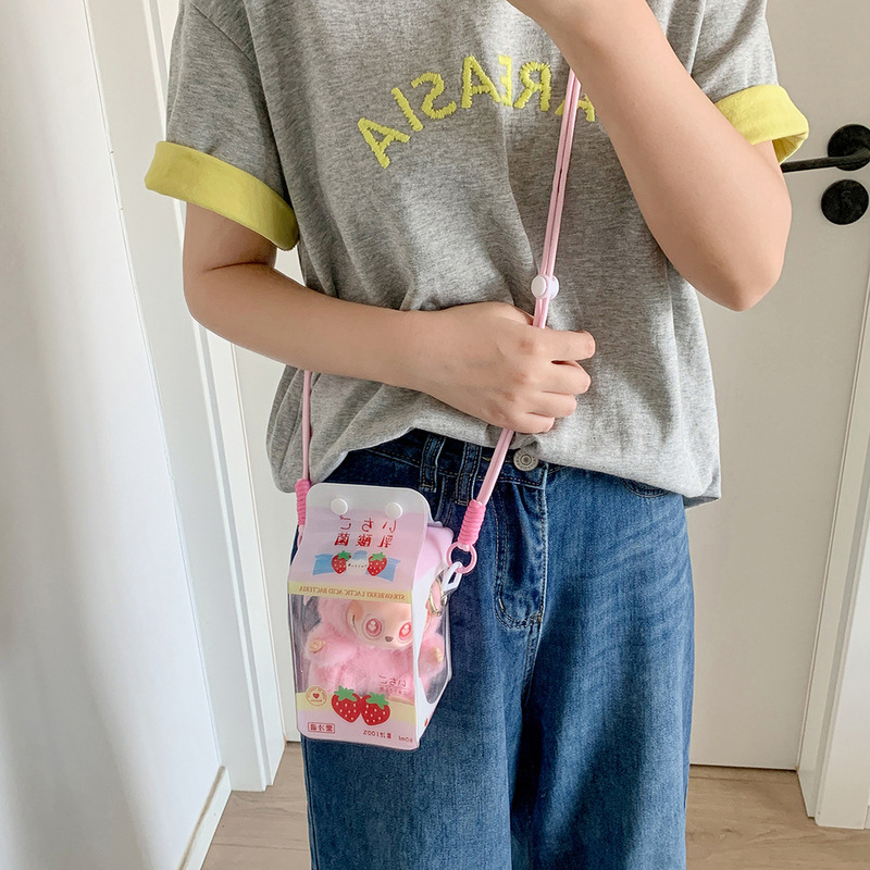 Hisocute甜美少女卡通斜挎遛娃包学生外出娃用收纳包10cm娃娃展示|undefined