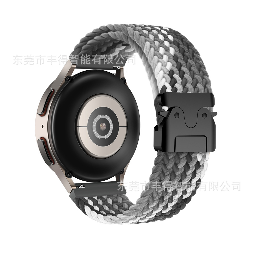 For Huawei GT5 Samsung Jiaming Huami Parachute Buckle Back Loop Nylon Braided Watch Band 18-20mm22mm