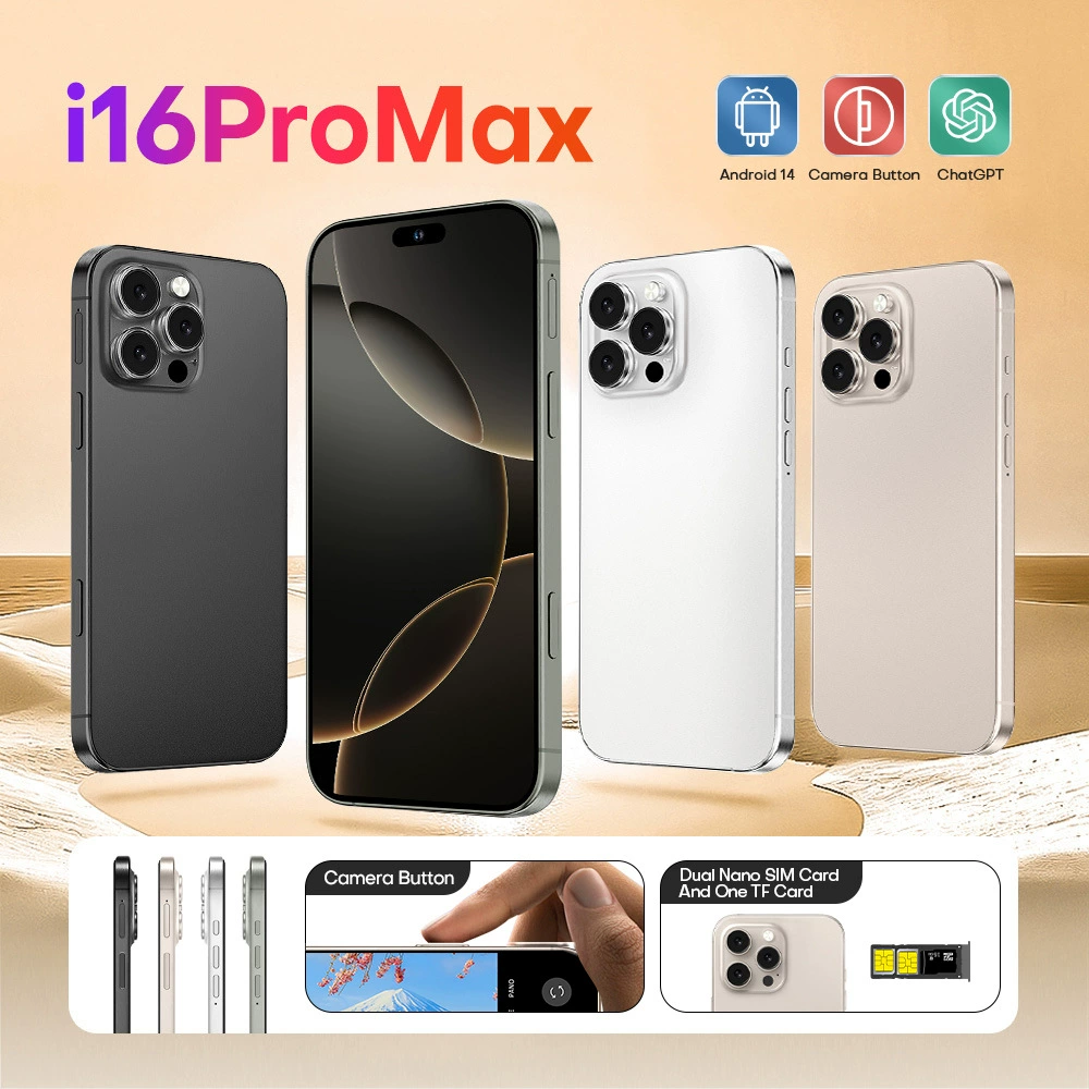 Настроенный i16 ProMax смартфон с огромным экраном 7.3 дюйма, 16+1 ТБ, кроссбордная торговля (горячая модель)