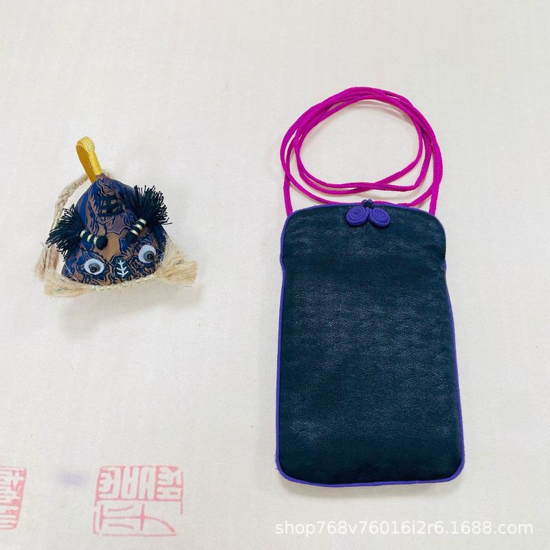 無形文化遺産香雲ガーゼ携帯電話バッグシルク中国風クロスボディバッグ女性の新しい中国風ウォーキング携帯電話バッグミニバッグ|undefined