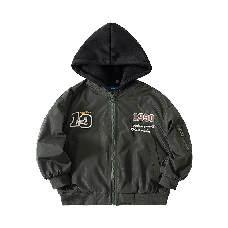 Hombres de invierno americano impermeable con capuchón de béisbol de algodón 2025 nuevo niño de algodón engrosado abrigo caliente