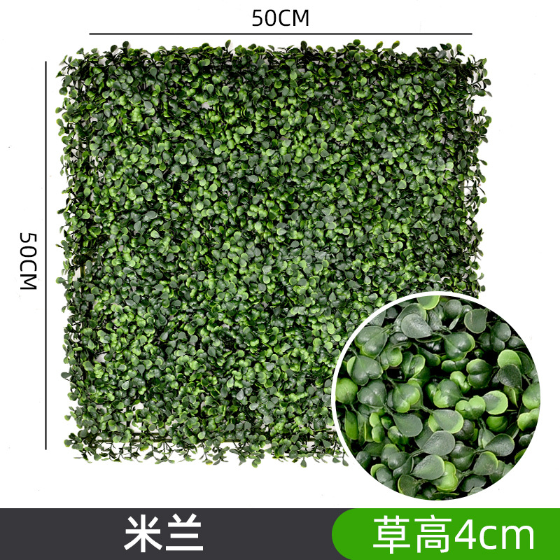 Planta artificial de pared eucalipto Milan plástico falso césped Fondo planta verde pared centro comercial puerta decoración tienda al por mayor