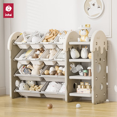 樂其兒童玩具收納架寶寶家用置物架多層分類整理儲物卡通造型架子